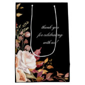 Moody herfst bloemenmonogram medium cadeauzakje (Achterkant)