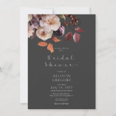 Moody Herfst Bourgogne & Cream Pioenrozen Vrijgeze Kaart (Voorkant)