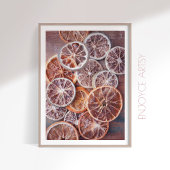 Moody herfst droog sinaasappel warme keuken muur k poster