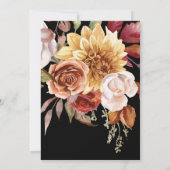 Moody Herfst Elegante Bloemen Save the Date Kaart (Achterkant)