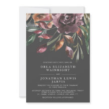 Moody Herfst Floral Burst Paars Wedding