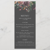 Moody Herfst Floral Burst Wedding Menu (Voorkant)