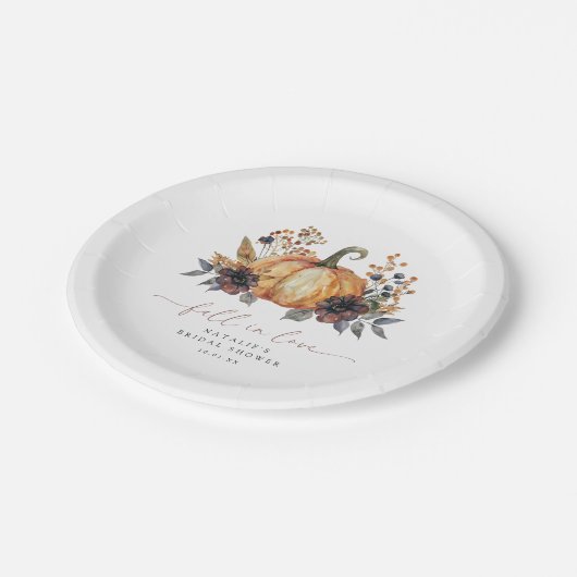 Moody Herfst Floral Vrijgezellenfeest Papieren Bordje (Gekanteld)