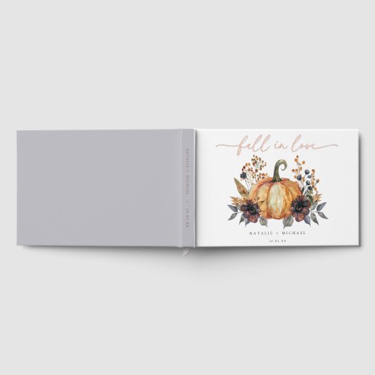 Moody Herfst Floral Wedding Gastenboek (Volledig)