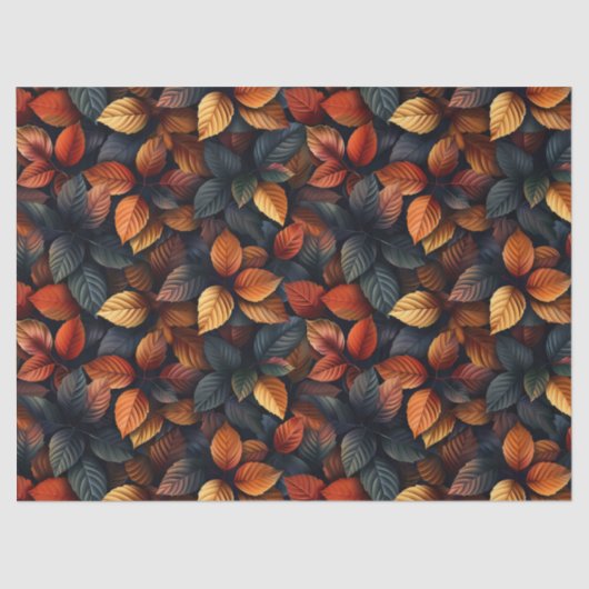 Moody herfst gebladerte laat decoupage tissuepapier (Voorkant)