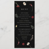 Moody Herfst Herfst Wildflower Wedding Menu (Voorkant)