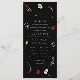 Moody Herfst Herfst Wildflower Wedding Menu