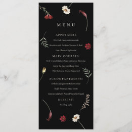 Moody Herfst Herfst Wildflower Wedding Menu