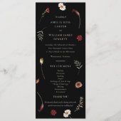 Moody Herfst Herfst Wildflower Wedding Programmakaart (Voorkant)