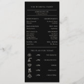 Moody Herfst Herfst Wildflower Wedding Programmakaart (Achterkant)