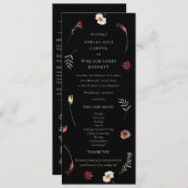 Moody Herfst Herfst Wildflower Wedding Programmakaart (Voorkant / Achterkant)