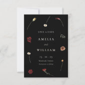 Moody Herfst Herfst Wildflower Wedding Save The Date (Voorkant)