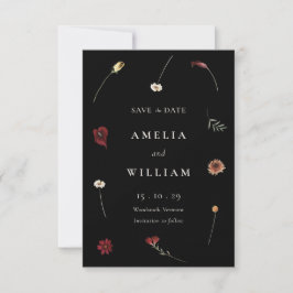 Moody Herfst Herfst Wildflower Wedding Save The Date