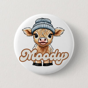 Moody Highland Koe Button