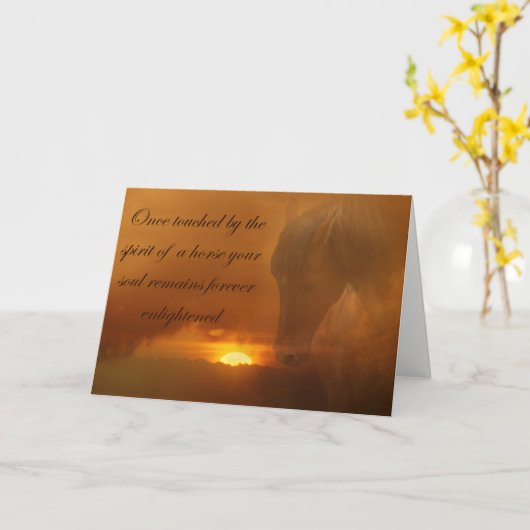 Moody Horse Memorial-Kaart Kaart (Gele Bloem)