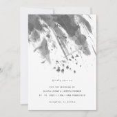 Moody Ink | Abstract zwart-withuwelijk Kaart (Voorkant)