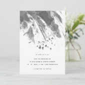 Moody Ink | Abstract zwart-withuwelijk Kaart (Staand voorkant)