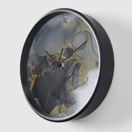 Moody Ink Charcoal Gold Abstract ID988 (Hoek)