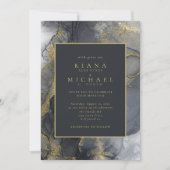 Moody Ink Charcoal Gold Abstract ID988 (Voorkant)