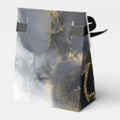 Moody Ink Charcoal Gold Abstract ID988 Bedankdoosjes (Achterkant)