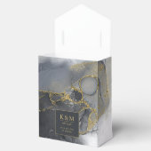 Moody Ink Charcoal Gold Abstract ID988 Bedankdoosjes (Geopend)