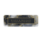 Moody Ink Charcoal Gold Abstract ID988 Etiket (Voorkant)