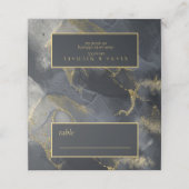 Moody Ink Charcoal Gold Abstract ID988 Plaatskaartje (Buitenkant ongevouwen)