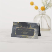Moody Ink Charcoal Gold Abstract ID988 Plaatskaartje (Achterkant)