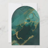 Moody Ink Emerald Gold Abstract Arch ID988 Kaart (Achterkant)