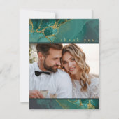 Moody Ink Emerald Gold Abstract Bedankt ID988 (Voorkant)