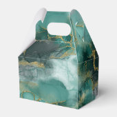 Moody Ink Emerald Gold Abstract ID988 Bedankdoosjes (Achterkant)