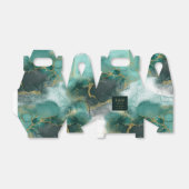 Moody Ink Emerald Gold Abstract ID988 Bedankdoosjes (Uitgevouwen)