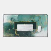 Moody Ink Emerald Gold Abstract ID988 Bureaumat (Keyboard & Muis)