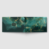 Moody Ink Emerald Gold Abstract ID988 Gastenboek (Volledig)