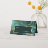 Moody Ink Emerald Gold Abstract ID988 Plaatskaartje (Voorkant)