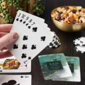 Moody Ink Emerald Gold Abstract ID988 Pokerkaarten (Insitu)