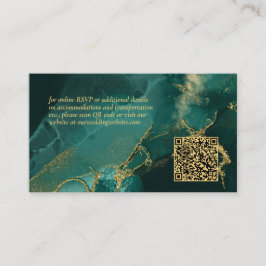 Moody Ink Emerald Gold Abstracte website ID988 Informatiekaartje