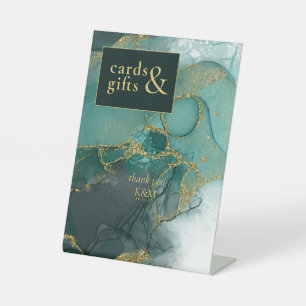 Moody Ink Emerald Gold Kaarten & Cadeaus ID988 Reclamebord Met Voetstuk