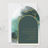 Moody Ink Emerald Gold Vrijgezellenfeest Arch ID98 Kaart (Voorkant)