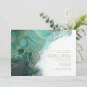 Moody Ink Emerald Goud Vrijgezellenfeest ID988 Kaart (Staand voorkant)