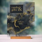 Moody Ink Houtskool Gouden Kaarten & Geschenken ID Acryl Bord (Neutraal)