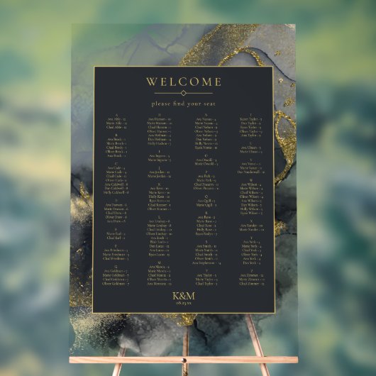 Moody Ink Houtskool Gouden Zitkaart ID988 Acryl Bord (Neutraal)