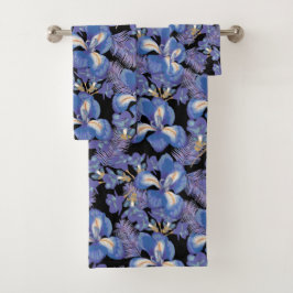 Moody iris bad handdoek