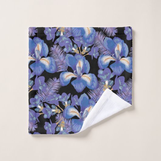 Moody iris bad handdoek (Wasdoekje)