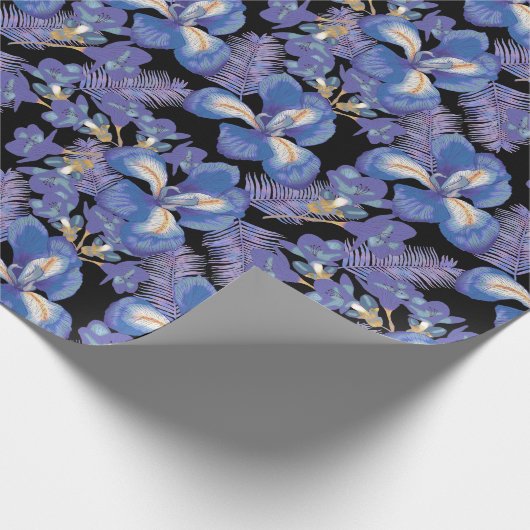 moody iris cadeaupapier (Hoek)