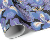 moody iris cadeaupapier (Rol Hoek)