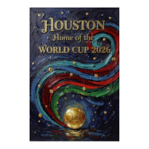 Moody Jewel Art Print Houston World Cup 2026 Night
