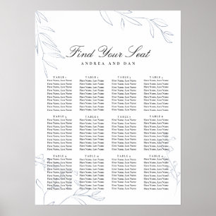 Moody Jewel Tone Wedding Seating Chart Poster