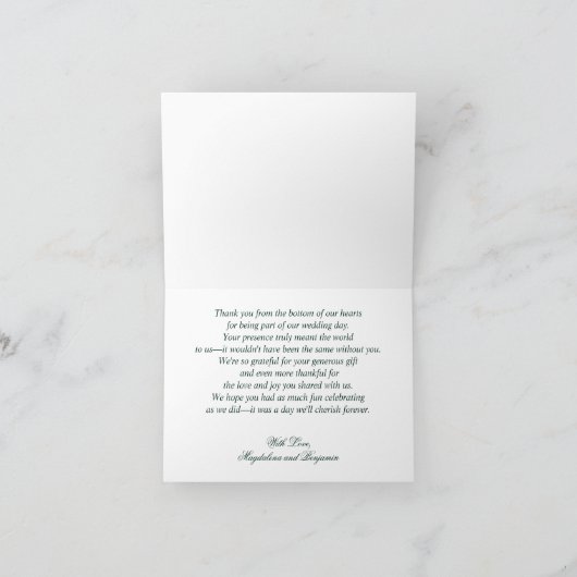 Moody Jewel Tones Monet Lily Pond Fine Art Wedding Bedankkaart (Binnen)