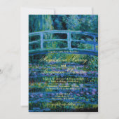 Moody Jewel Tones Monet Lily Pond Fine Art Wedding Kaart (Voorkant)